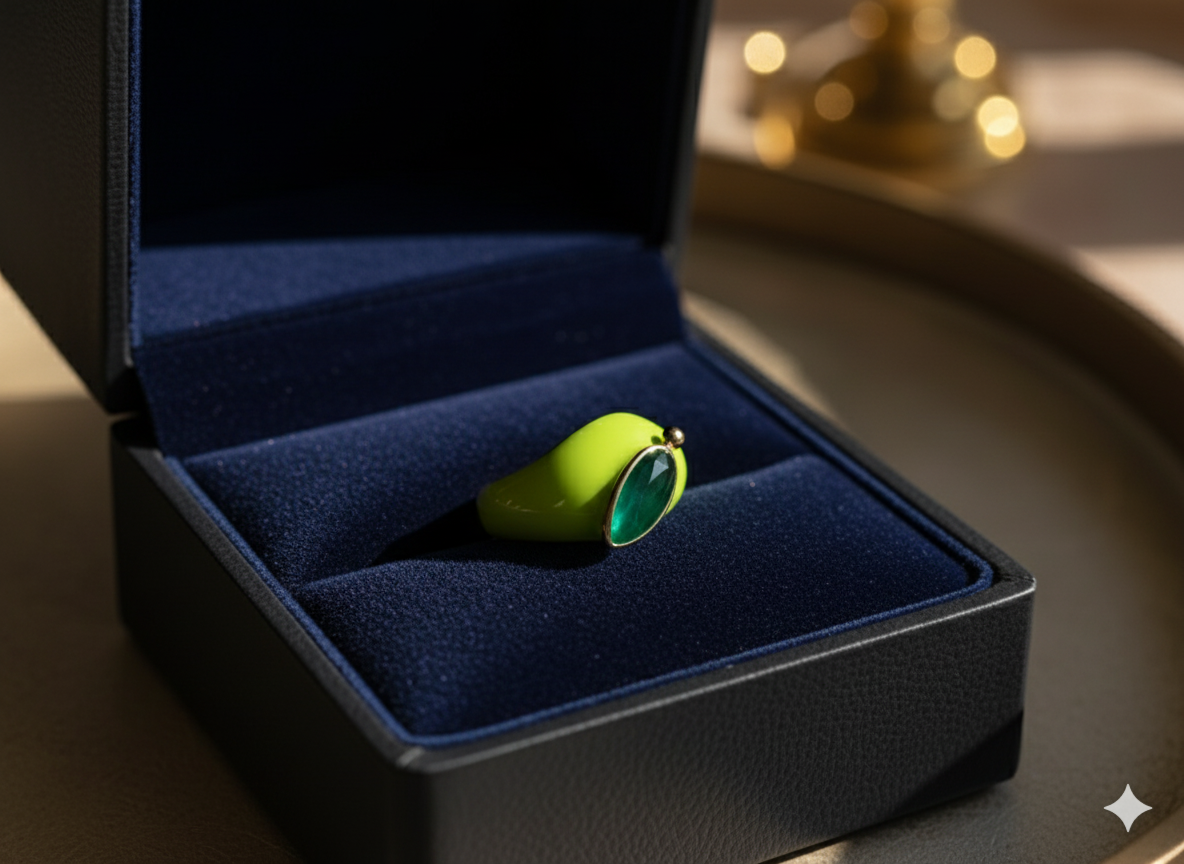 GREEN APPLE HANA RING