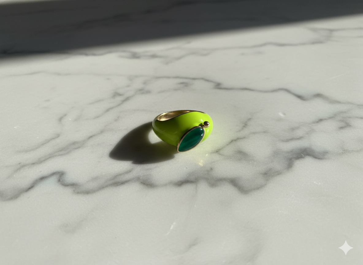 GREEN APPLE HANA RING