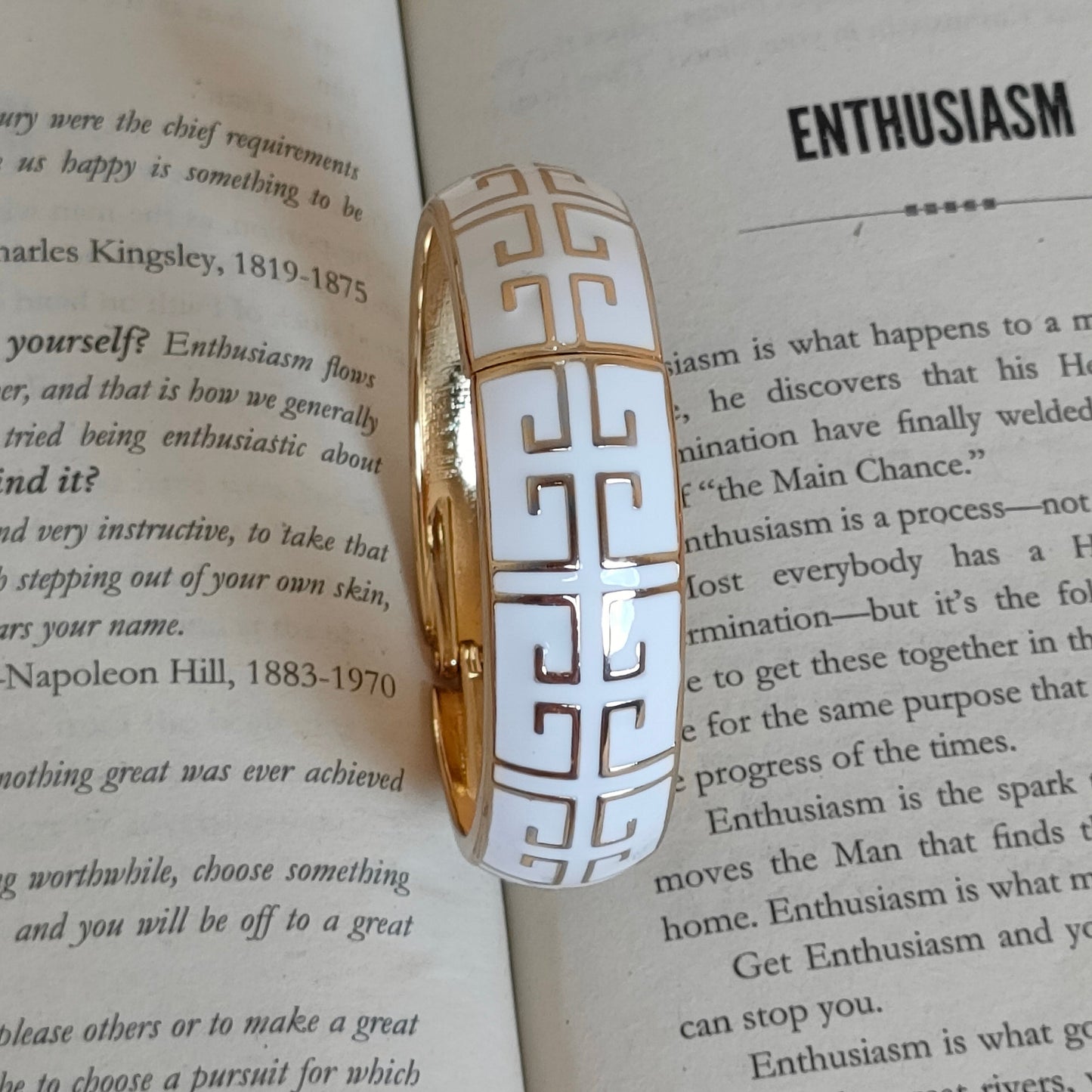 White Pattern Bangle